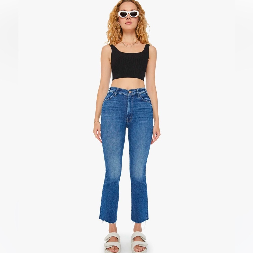 MOTHER petite hustler ankle fray NWT